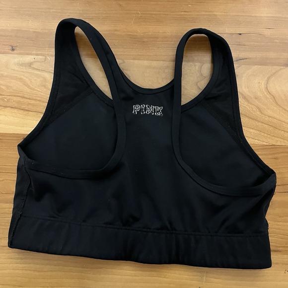 Women's PINK Victoria's Secret Ultimate Black Sports Bra Size Small - Picture 3 of 4